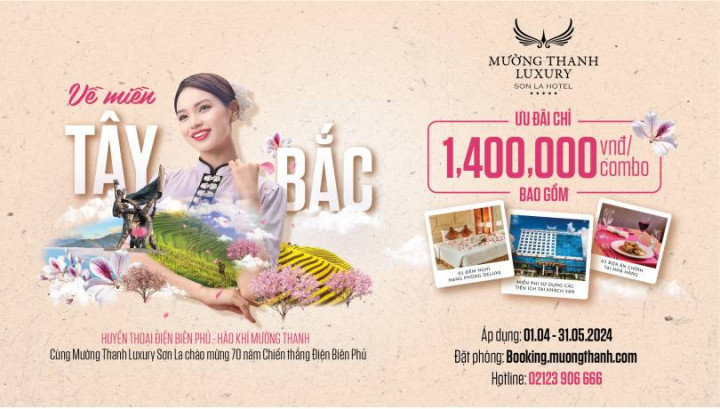 [VỀ MIỀN TÂY BẮC | SƠN LA] - Nghỉ dưỡng 2N1Đ & 1 bữa ăn chính cho 2 người lớn cùng 2 trẻ em dưới 6 tuổi 